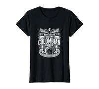 Ne m'obligez Pas à Utiliser ma Voix colombienne - Funny Colombia Pride T-Shirt Graphique avec Valeur, Femme, Noir, XS