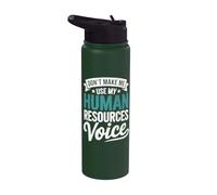 Ne m'obligez pas à utiliser ma voix en matière de ressources humaines Stainless Steel Insulated Water Bottle
