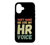 Ne m'obligez Pas à Utiliser ma Voix RH, drôle, Ressources humaines, rétro Coque pour iPhone 16