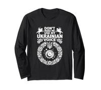 Ne m'obligez Pas à Utiliser ma Voix ukrainienne - Funny Ukraine Pride Manche Longue