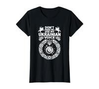 Ne m'obligez Pas à Utiliser ma Voix ukrainienne - Funny Ukraine Pride T-Shirt Graphique avec Valeur, Femme, Noir, XS