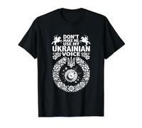 Ne m'obligez Pas à Utiliser ma Voix ukrainienne - Funny Ukraine Pride T-Shirt Graphique avec Valeur, Homme, Noir, S