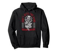 Ne mordez Pas la Main Qui nourrit Skull Rose Tattoo Goth Retro Sweat à Capuche