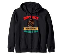 Ne mords Pas la Main Qui Te Fait des Doigts Sweat à Capuche