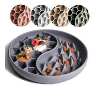 ne&no® Gamelle Anti-glouton pour Chiens et Chats I Slow Feeder I Tapis Anti-Fuite pour Chien avec Grande Ventouse I Tapis de léchage pour Nourriture Humide et sèche (Gris Bleu)