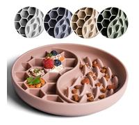 ne&no® Gamelle Anti-glouton pour Chiens et Chats I Slow Feeder I Tapis Anti-Fuite pour Chien avec Grande Ventouse I Tapis de léchage pour Nourriture Humide et sèche (Mauve)