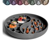 ne&no Gamelle anti-glouton pour chiens et chats I Slow Feeder I Tapis de fuite pour chien avec grande ventouse I Tapis de léchage pour nourriture humide et sèche (gris graphite)
