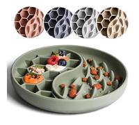 ne&no® Gamelle Anti-glouton pour Chiens et Chats I Slow Feeder I Tapis de Fuite pour Chien avec Grande Ventouse I Tapis de léchage pour Nourriture Humide et sèche (Vert Sauge)