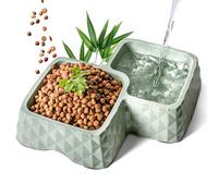 ne&no® Gamelle double en bambou antidérapante pour chats et petits chiens - Jusqu'à 400 g de nourriture + 350 ml d'eau - Gamelle pour chat - Gamelle en bambou - Gamelle pour chat