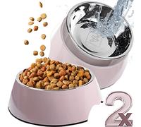ne&no® Lot de 2 Gamelles pour Chien et Chat [700 ml] de Grande Taille | Gamelle Alimentaire (L, Mauve)