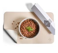 ne&no Tapis de gamelle antidérapant et imperméable en cuir végétalien pour chats et petits chiens - Tapis de gamelle