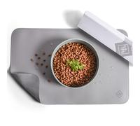 ne&no Tapis de gamelle antidérapant et imperméable en cuir végétalien pour chats et petits chiens - Tapis de gamelle