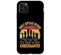 Ne Parlez qu'au Moment de dire Checkmate Funny Chess Coque pour iPhone 11 Pro Max