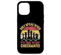 Ne Parlez qu'au Moment de dire Checkmate Funny Chess Coque pour iPhone 12/12 Pro