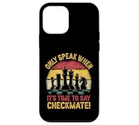 Ne Parlez qu'au Moment de dire Checkmate Funny Chess Coque pour iPhone 12 Mini