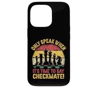 Ne Parlez qu'au Moment de dire Checkmate Funny Chess Coque pour iPhone 13 Pro