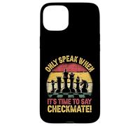 Ne Parlez qu'au Moment de dire Checkmate Funny Chess Coque pour iPhone 15 Plus