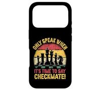 Ne Parlez qu'au Moment de dire Checkmate Funny Chess Coque pour iPhone 17 Pro