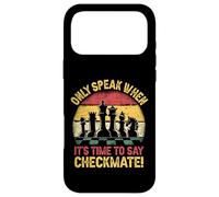 Ne Parlez qu'au Moment de dire Checkmate Funny Chess Coque pour iPhone 17 Pro Max