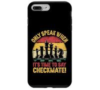 Ne Parlez qu'au Moment de dire Checkmate Funny Chess Coque pour iPhone 7 Plus/8 Plus