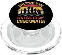 Ne Parlez qu'au Moment de dire Checkmate Funny Chess PopSockets PopGrip pour MagSafe