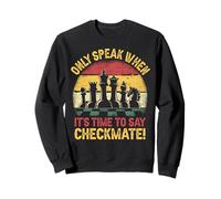 Ne Parlez qu'au Moment de dire Checkmate Funny Chess Sweatshirt