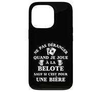 Ne Pas Deranger belote Biere Humour belote Homme Drole Coque pour iPhone 13 Pro