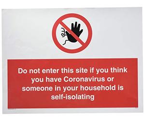 Ne pas entrer dans ce site si vous pensez que vous avez Coronavirus ou que quelqu'un dans votre maison est auto-isolant.