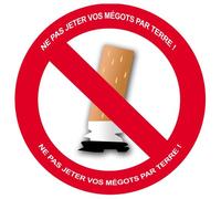 Ne Pas Jeter Vos Megots Par Terre ! - 10cm - Sticker/Autocollant