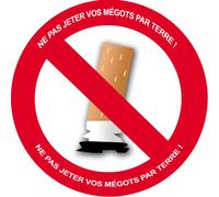 NE PAS JETER VOS MEGOTS PAR TERRE ! - 5cm - Sticker/autocollant