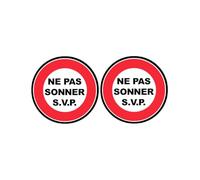 Ne pas sonnez S.V.P. (2fois 5cm) - Autocollant(sticker)
