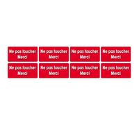 Ne pas toucher - 8fois 6x3 cm - Sticker/autocollant
