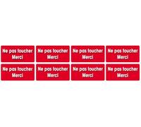 Ne pas toucher - 8fois 6x3 cm - Sticker/autocollant