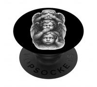 Ne Pas Voir Le Mal | Ne Parlez Pas du Mal | N'entendez Pas Le Mal Anges chérubins PopSockets PopGrip Adhésif