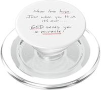 Ne perdez jamais espoir : Dieu fait des miracles PopSockets PopGrip pour MagSafe