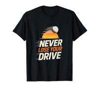 Ne perdez jamais Votre Motivation Golf Sunset Motion Art T-Shirt