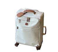 Ne pèse que 2,3 kg, valise en cuir imperméable ultra légère - Étui de voyage de 50,8 cm avec roues pivotantes à 360°, bagage à main pour voyage d'affaires et escapade de week-end, blanc, 71 cm, 1