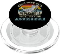 Ne Plaisante Pas avec Papasaurus Tu Seras Juré Papa PopSockets PopGrip pour MagSafe