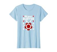 NÈ pour Bluffer - Poker Art Humoristique T-Shirt, Femme, Bleu Céleste, 3XL