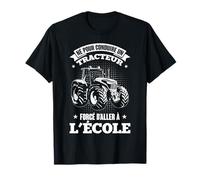 Né Pour Conduire Tracteur Forcé D'aller A L'école T-Shirt