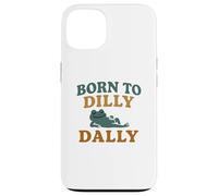 Né pour Dilly Dally Lazy Frog Funny Meme Retro Coque pour iPhone 13