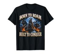 Né pour Errer, Conçu pour Conquérir - Amoureux des Loups T-Shirt Graphique avec Valeur