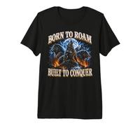 Né pour Errer, Conçu pour Conquérir - Amoureux des Loups T-Shirt Haut de Gamme