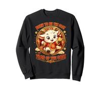 Né pour Être La Chèvre Design Porte-Bonheur du Nouvel an Sweatshirt
