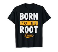 Né pour être Root avec Linux et Nerd to The Force T-Shirt Graphique avec Valeur