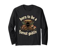 Né pour être Un Gobelin des forêts Fantasy Goblincore Halloween Manche Longue