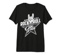 Né pour être Une Star du Rock & Roll Concert de Hard Rocker T-Shirt Haut de Gamme