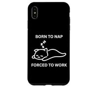 Né pour faire une sieste, drôle de bureau, mignon, travailleur pour chats, forcé de travailler Coque pour iPhone XS Max