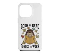 Né pour Lire, forcé de Travailler, Amateur de Livres de Lecture Amusants Coque pour iPhone 13 Pro