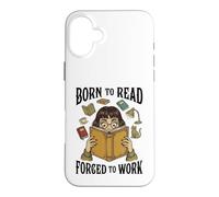 Né pour Lire, forcé de Travailler, Amateur de Livres de Lecture Amusants Coque pour iPhone 16 Plus